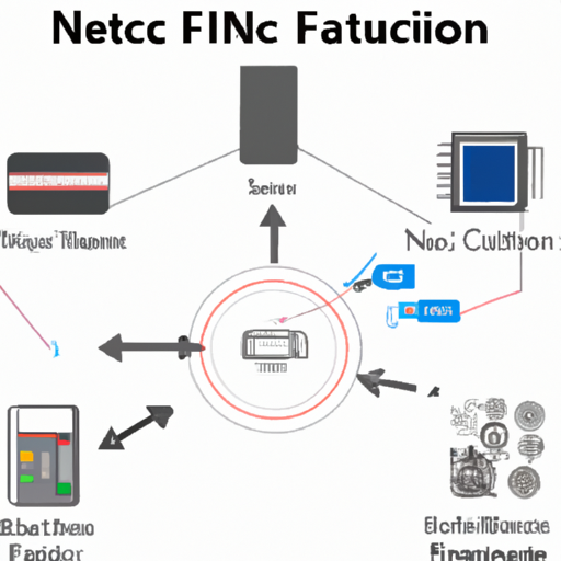 תרשים הממחיש את מנגנון העבודה של NFC