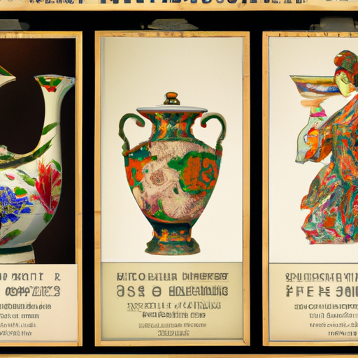 3. כרזות פרסומת וינטג' של מותגי פורצלן יוקרתיים, המבליטים את ההיסטוריה העשירה שלהם.