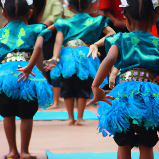 ילדים משתתפים בריקוד תאילנדי מסורתי